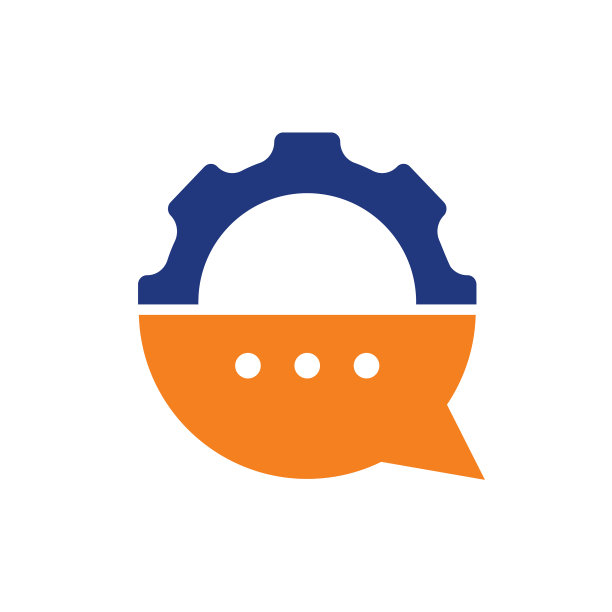 齿轮聊天标志设计模板图片下载