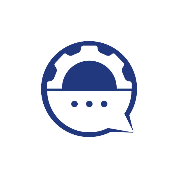 齿轮聊天标志设计模板图片下载