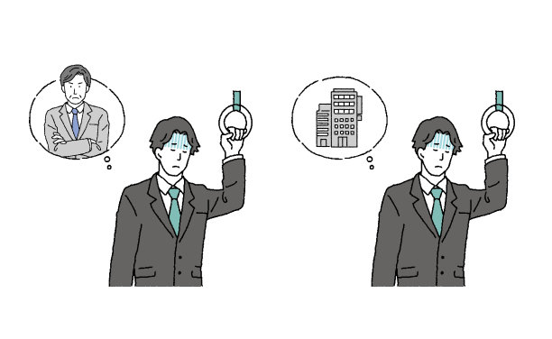 简单的触摸插图的商人谁不想去办公室图片下载