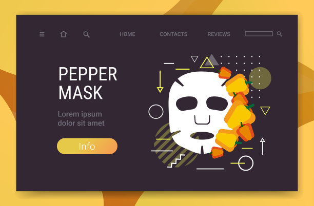 辣椒鲜面膜面部护理概念水平复制空间图片下载