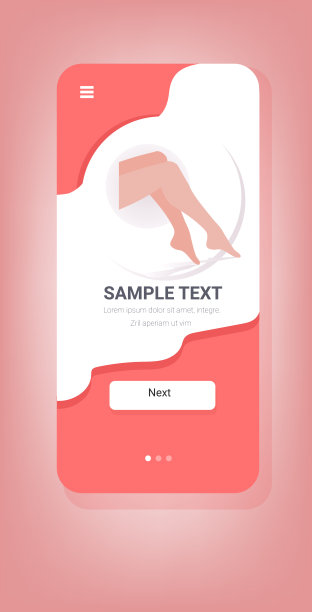 美丽女性美腿，皮肤光滑脱毛后脱毛护肤概念智能手机屏幕移动app垂直复制空间图片下载