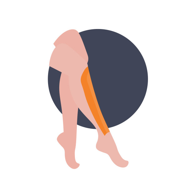 美丽女人的腿脱毛用糖糊女孩应用糖霜程序护肤脱毛的概念图片下载