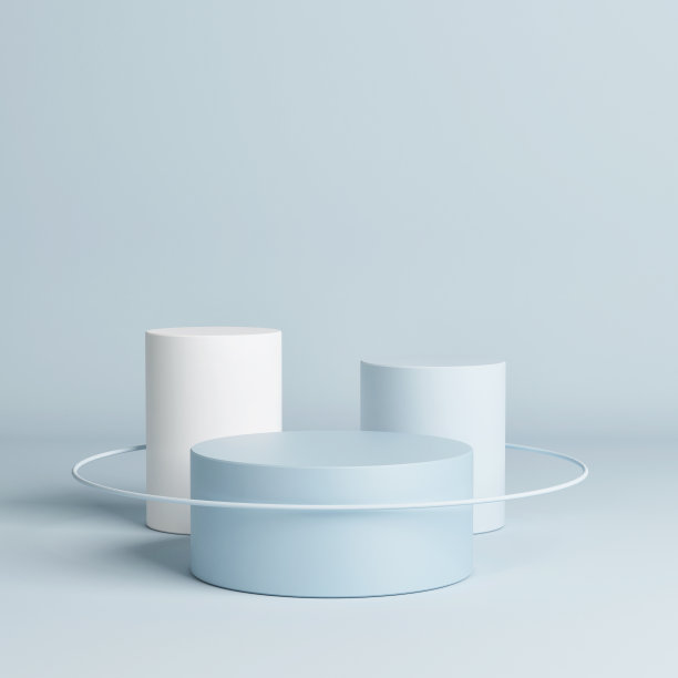 产品展示模型平台，蓝色背景。图片下载