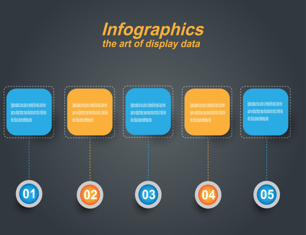 信息图表设计模板。想法显示信息，排名和统计。图片下载