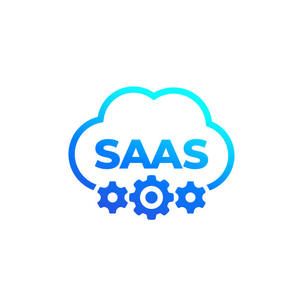 SaaS图标 白色背景矢量图图片下载