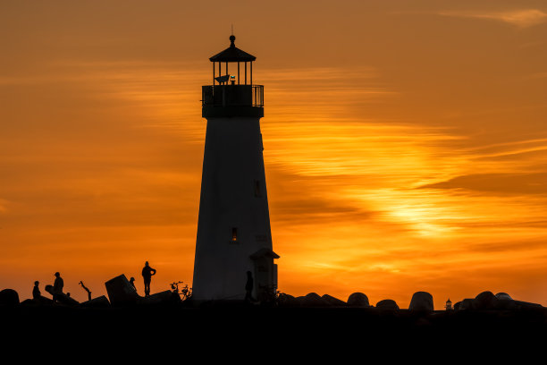 沃尔顿灯塔日落图片下载