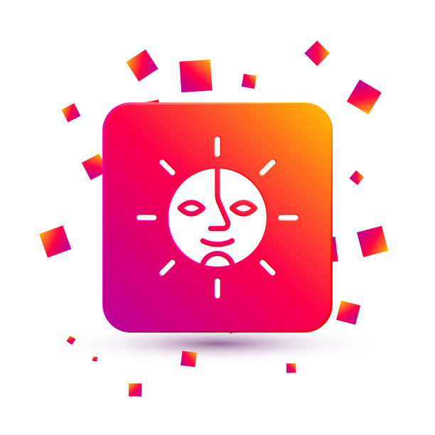 白色太阳图标孤立在白色背景图片下载