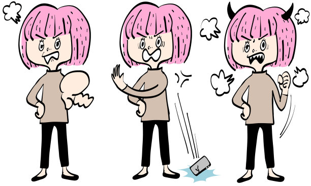 一个愤怒地把手机摔在地上的女人图片下载