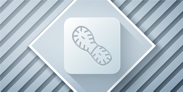 纸切人脚印鞋图标隔离上图片下载