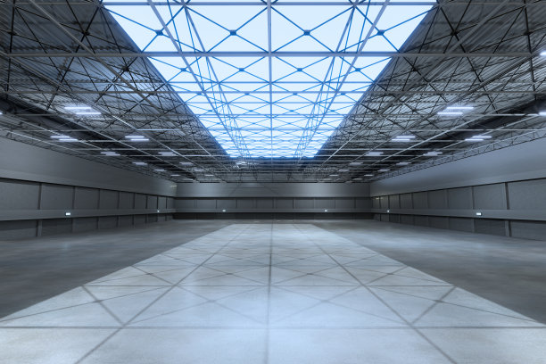 空的展览中心。展台的背景。3 d渲染。图片下载