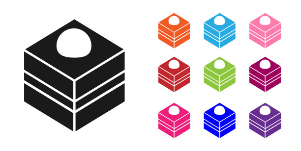 黑巧克力蛋糕图标隔离上图片下载