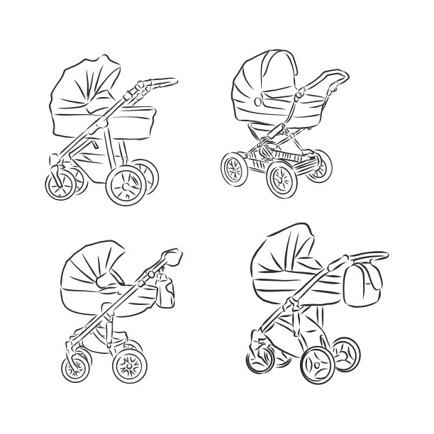 马车素描图片下载