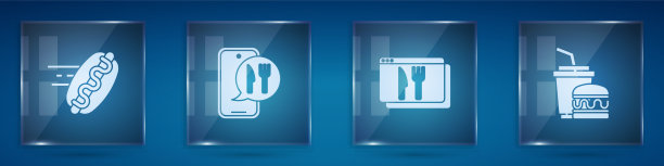 设置在线订购热狗和送货图片下载