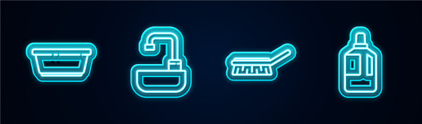 设置线塑面盆与水龙头面盆图片下载