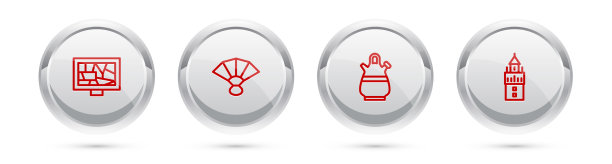 设线画艺术迷弗拉门戈桑格里亚汽酒图片下载