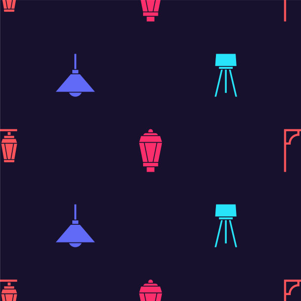 设置落地灯、吊灯和花园灯图片下载