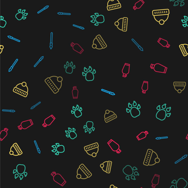 设置线中世纪矛爪印冬季帽子和图片下载