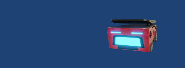 自动化机器人AGV(Automated guided vehicle)，工厂中自动自动驾驶模式的车辆，机器人学习人工智能或AI，孤立背景，3D渲染插图，带有裁剪路径图片下载