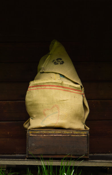 柳条蜂巢包裹着一个袋子图片下载