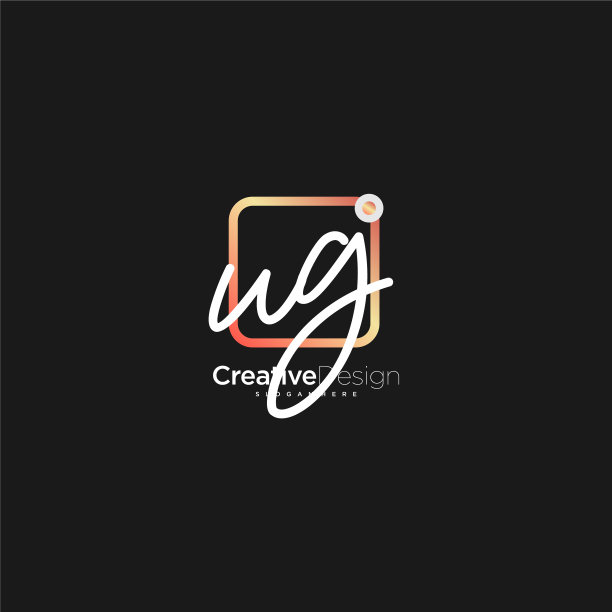 最初的字母手写标志艺术手绘图片下载