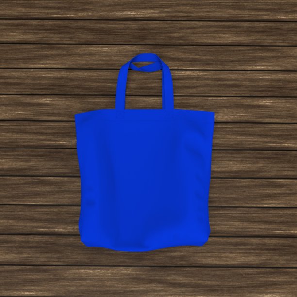 空白手提袋模拟设计在木材背景图片下载