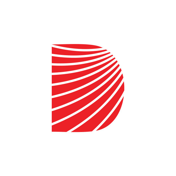 字母d条纹剪影标志图片下载