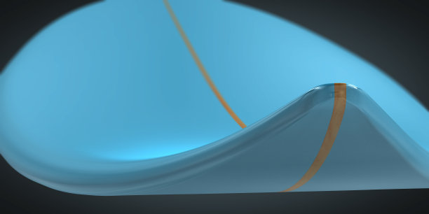 鼻子的蓝色短板冲浪- 3d插图图片下载