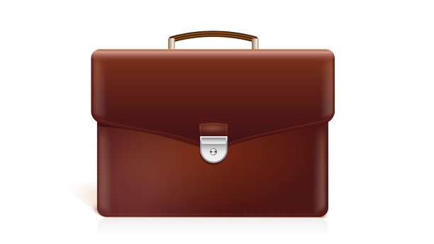 公文包孤立在白色背景3d图片下载