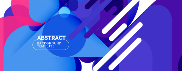 平面的几何圆形形状和动态的线条图片下载