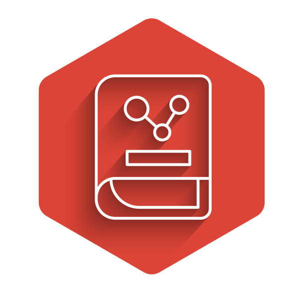 白线化学书图标孤立用长图片下载