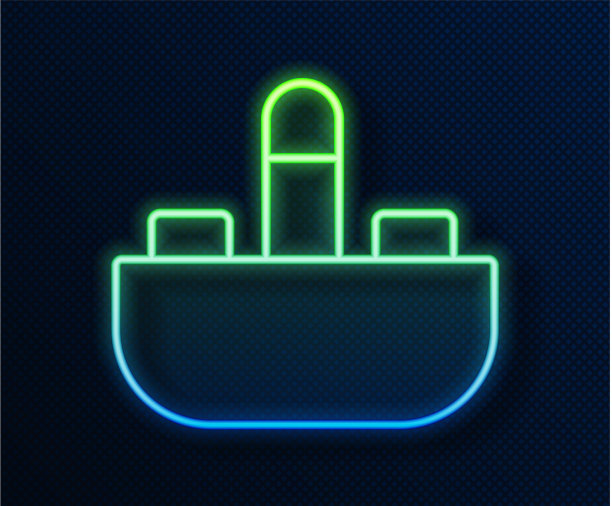 发光的霓虹灯线面盆水龙头图标图片下载