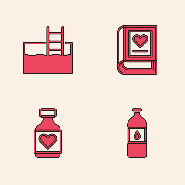 带梯子的瓶装水游泳池图片下载