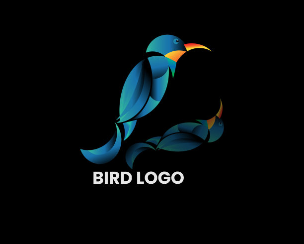 鸟ilstrution标志模板设计模型图片下载