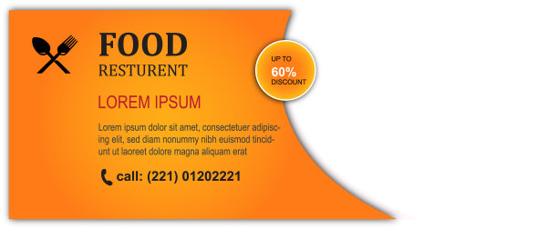 美食餐厅大打折扣社交媒体封面图片下载