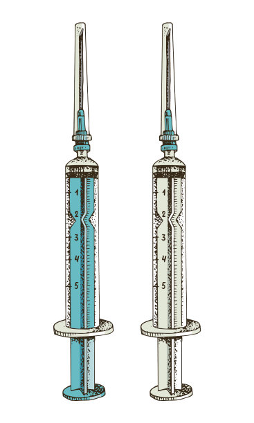手绘医用空注射器图片下载