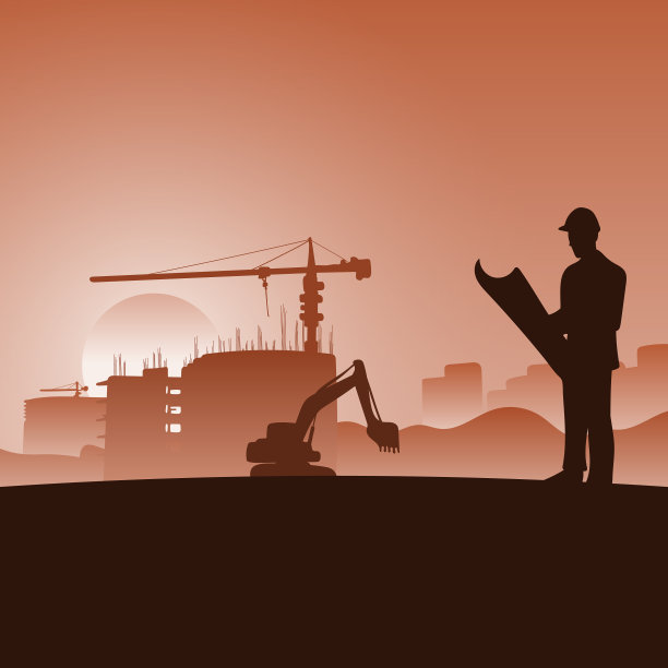 男建筑师在施工现场检查图片下载