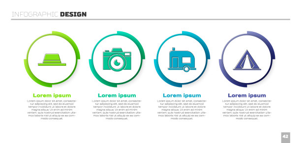 设置人帽与缎带摄影相机房车露营图片下载