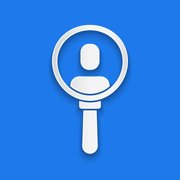 剪纸放大镜寻找一个人图片下载