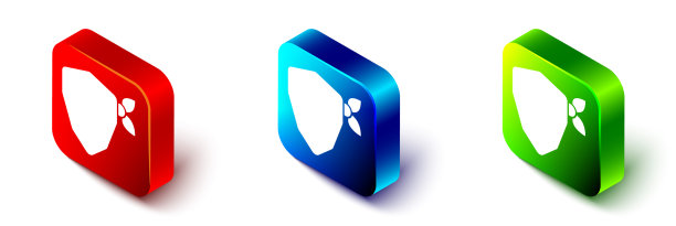 等距破坏图标隔离在白色背景图片下载