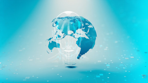 数字数据环境中的电子人图片下载