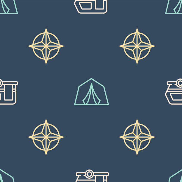 设线房车露营拖车风玫瑰和游客图片下载