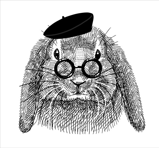 角色是一只戴着黑色贝雷帽的兔子图片下载