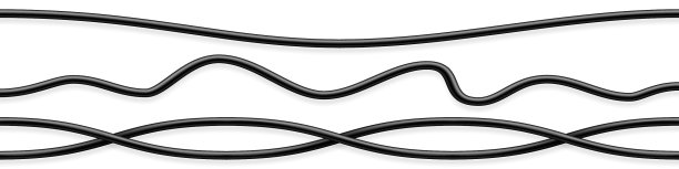 设置黑色带阴影的软电缆图片下载