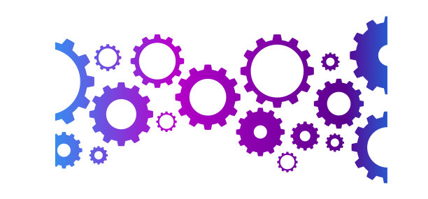 旗帜和头部的齿轮设置图片下载