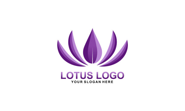 荷花标志设计模板图片下载