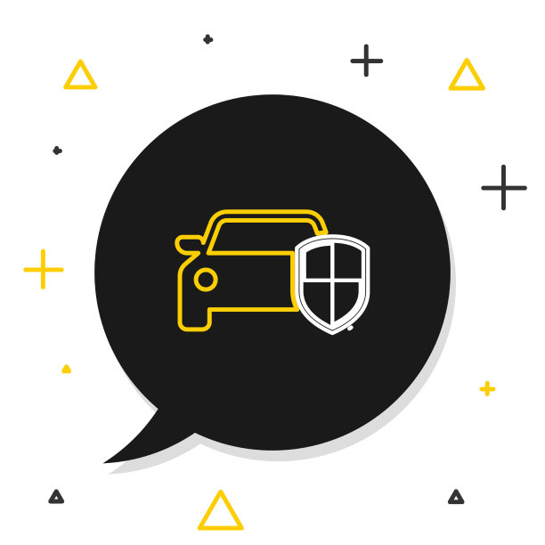 线车保护或保险图标隔离上图片下载