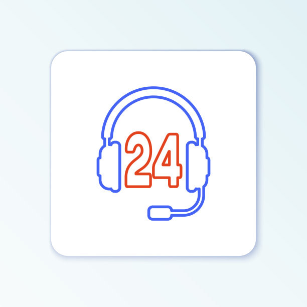 支持或服务图标的线路耳机图片下载