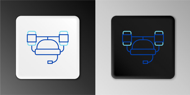 线上啤酒头盔或免提饮料图标图片下载