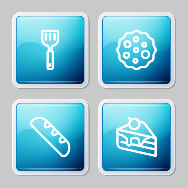 定线抹刀饼干或法式饼干图片下载