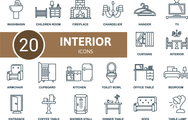 内部图标集包含可编辑的图标图片下载